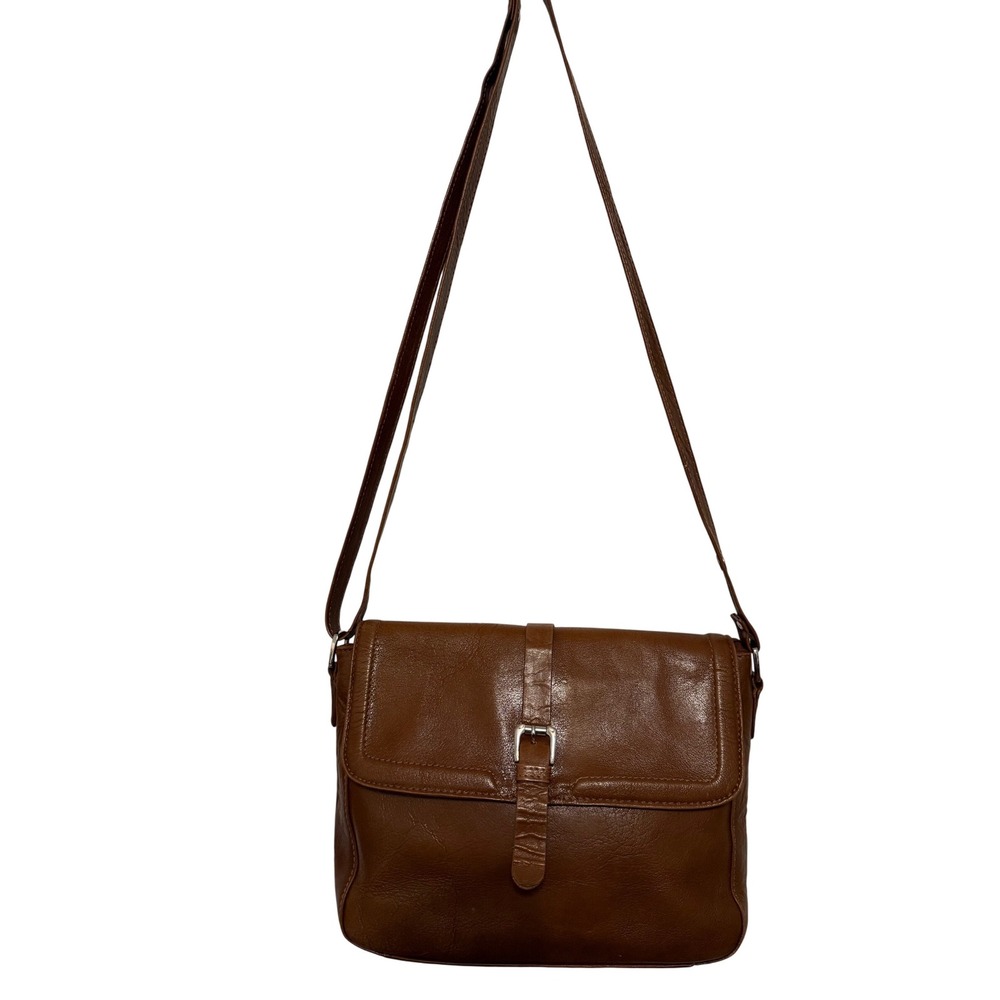 Ashwood Brown‎ Genuine Leather Crossbody/Shoulder Bag Flap Buckle Closure